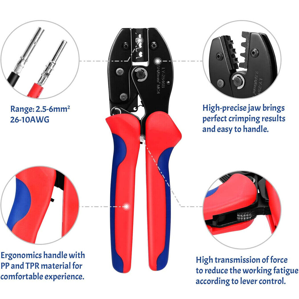 Solar Panel Connector Wire Crimper Solar Plier Dual Spanners Male Female Plug