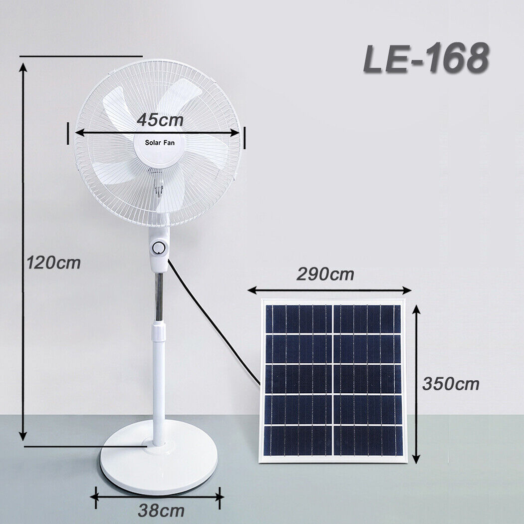 Solar Panel Powered Pedestal Fan Solar Table Fan Outdoor Caravan Solar Fan