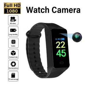 Smart Mini Camera Watch with 1080P HD Video Recorder : Professional Digital Voice Recorder & Bracelet Dictaphone for Gift, Home Security, Travel, Adventure, & Sports - Gift-n-Charm: Gifts for All Occasions