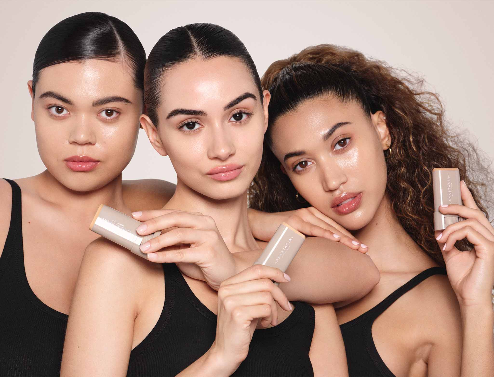 Beauty Balm worn on three models