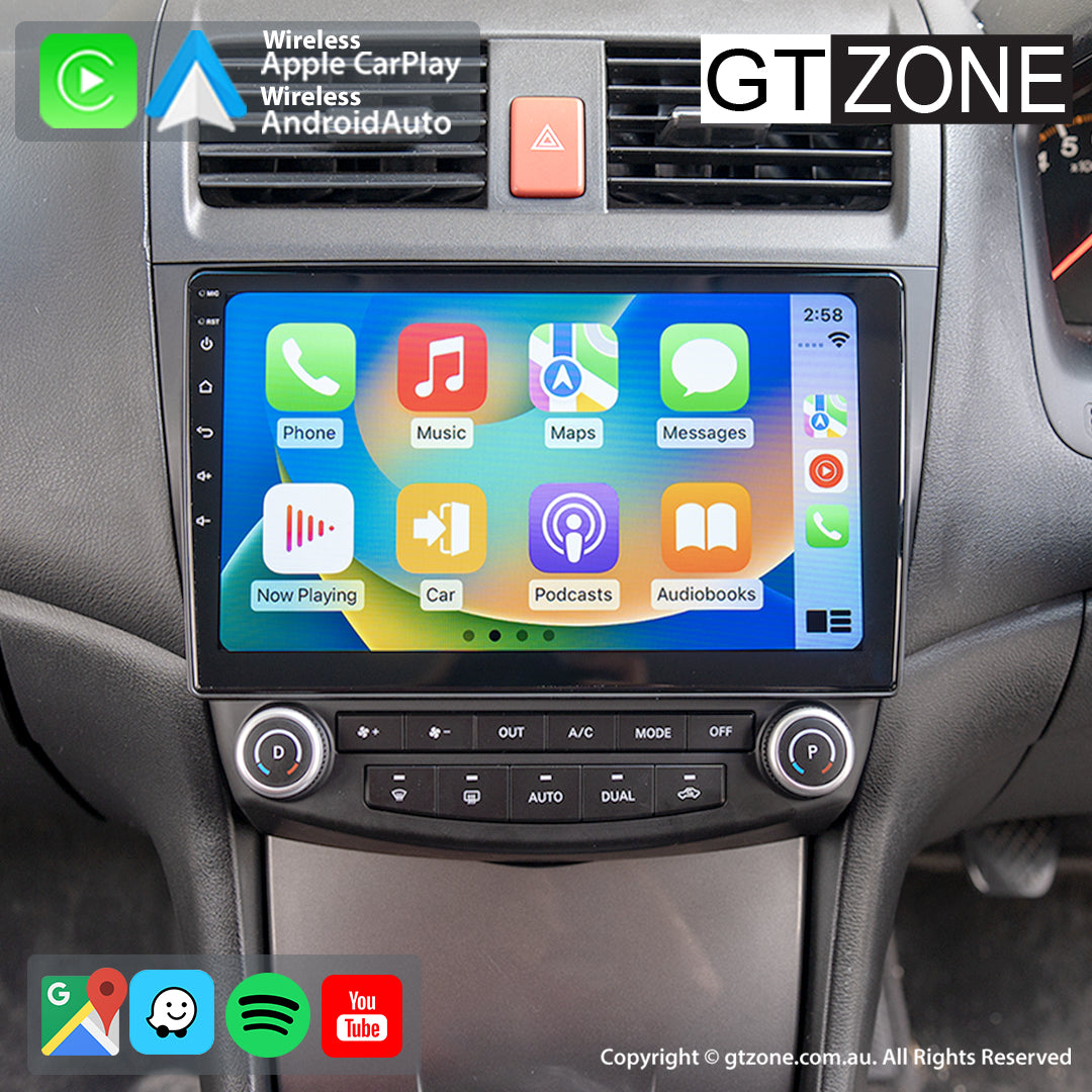 Honda Accord Year 2003-2007 head unit photo after installing apple carplay and android auto system