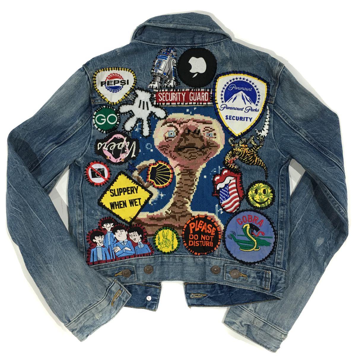 levis denim jacket with patches