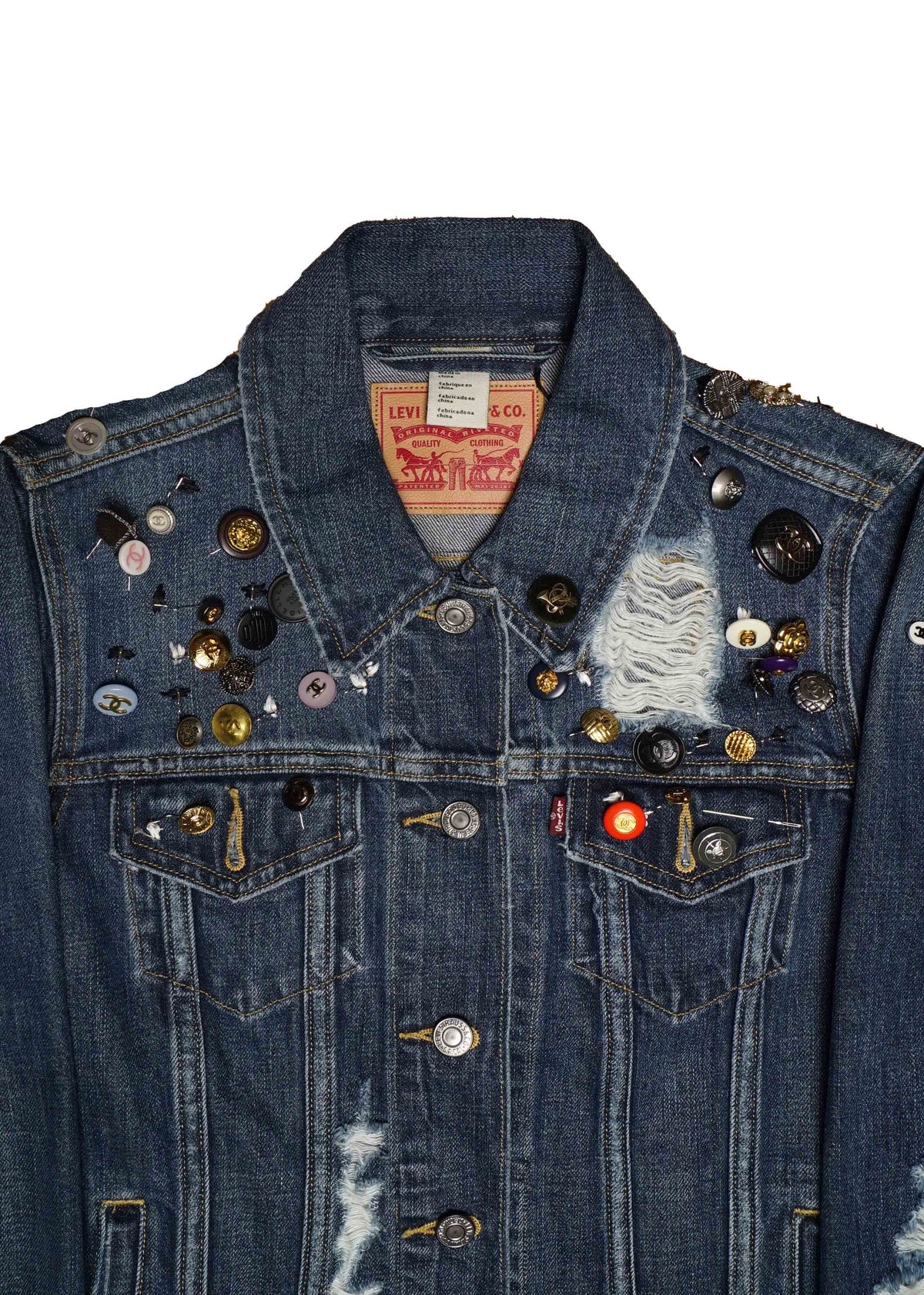 jean jacket with buttons