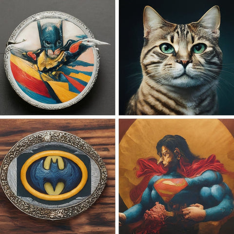 Collection of novelty belt buckles