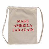 FP fabliving "make america fab again" cinch bag  (natural/red)