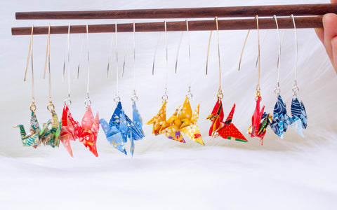 Origami-Crane-Earrings
