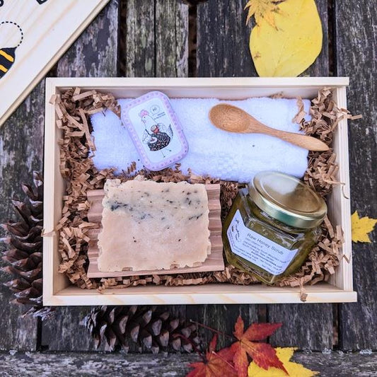 Gardeners Gift Box. One Gardeners Soap, Healing Salve-all Purpose Salve and  No Bug Roll on Essential Oil. Great Gift Box for Mother's Day 