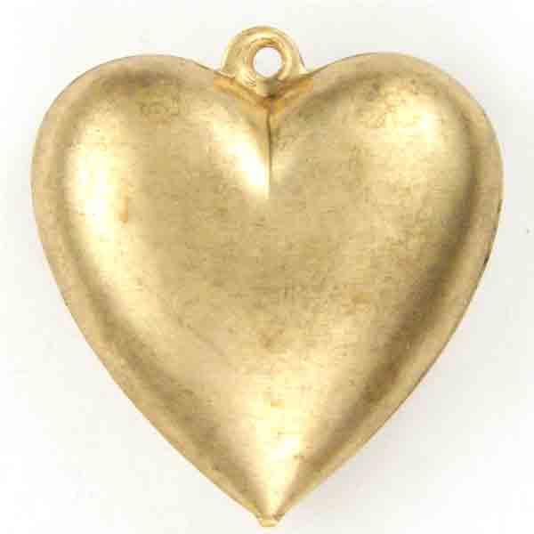 12x10x2.5mm Gold Alloy Metal Heart Charm - Qty 10 (MB392) freeshipping -  Beads and Babble