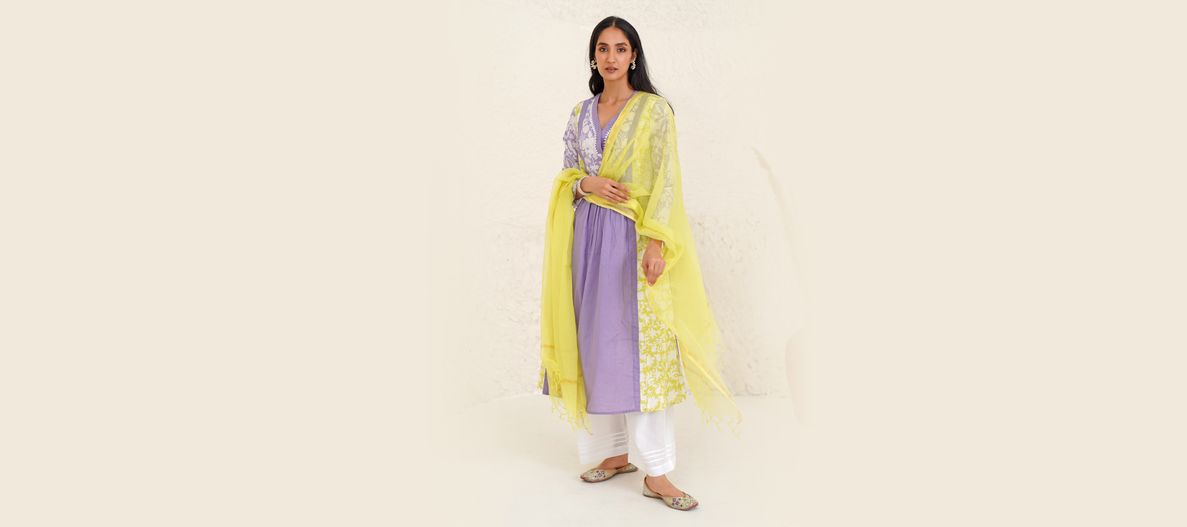 Gold  Cashmere Kurta Set