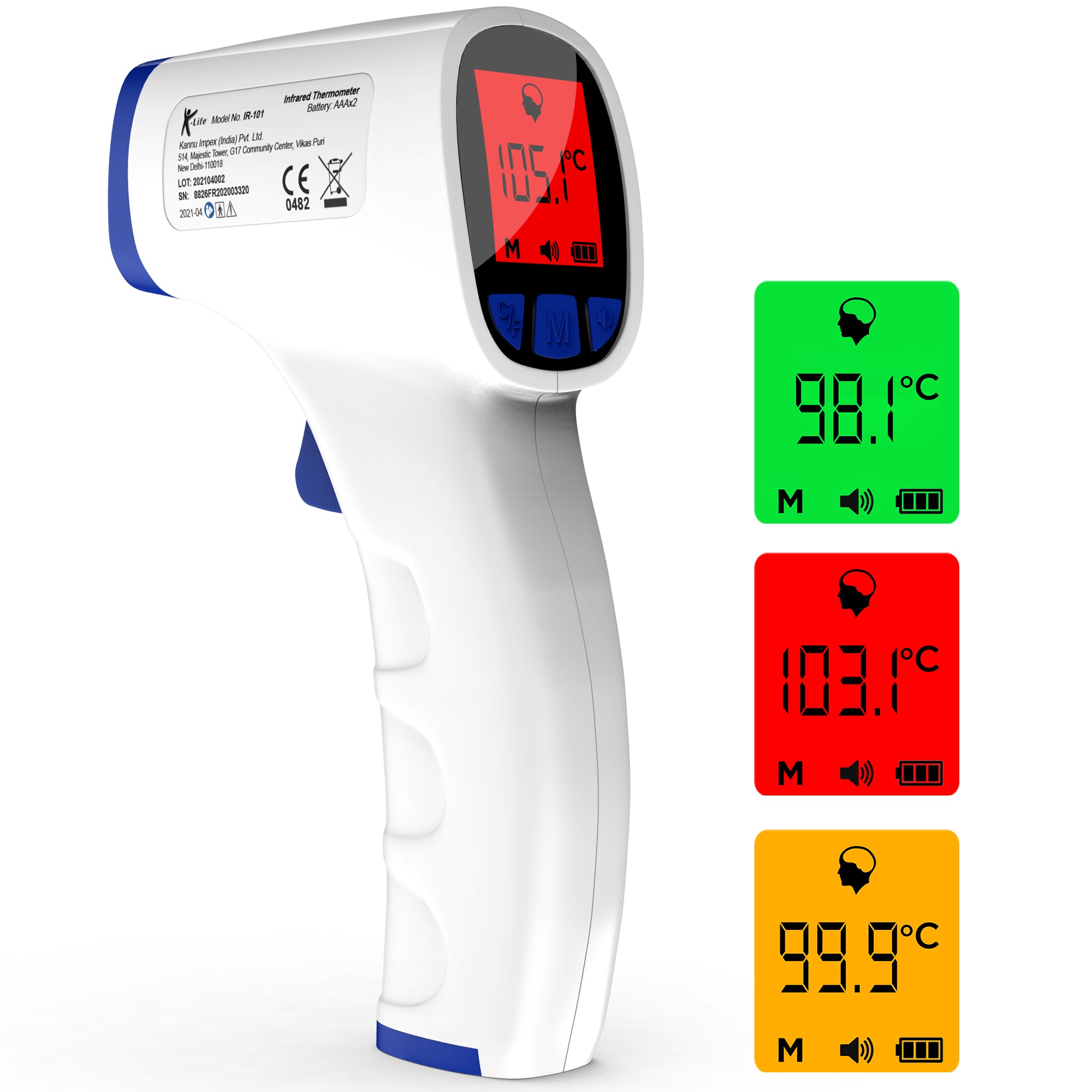 Lifelabs Wireless Remote Thermometer Body Temperature Monitoring