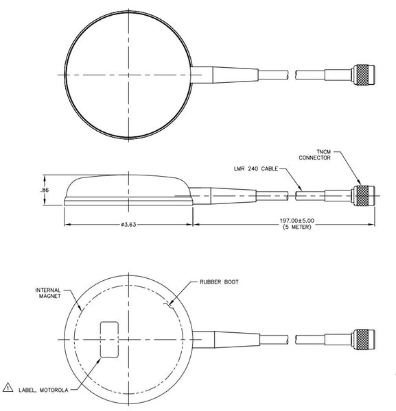 Aero AT1621-12 Iridum magnetic antenna