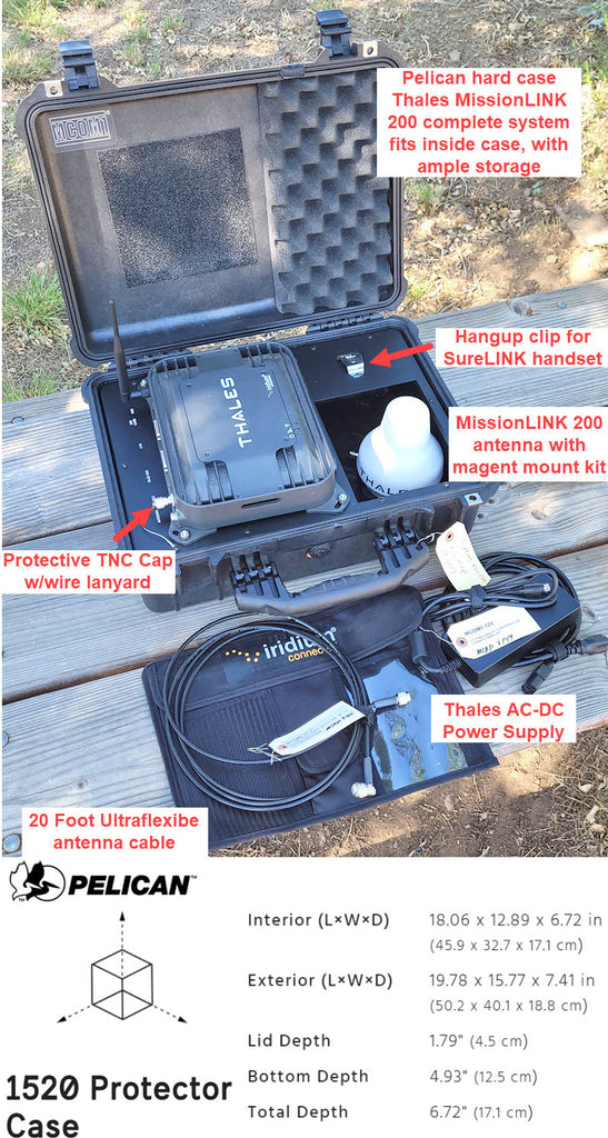 MCOM1 M200 basic pelican case for Thales Certus Iridium