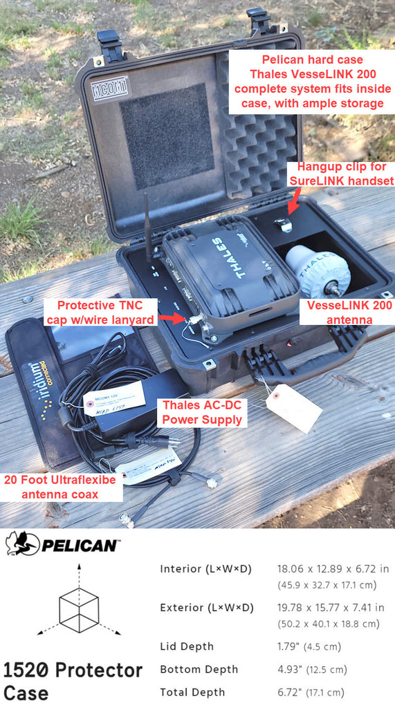 MCOM1 M200 basic pelican case for Thales Certus Iridium