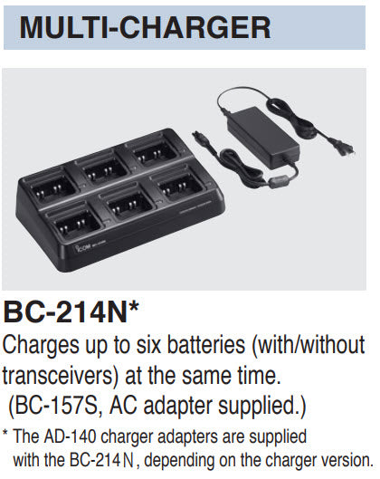 Icom PTT Radio battery chargers