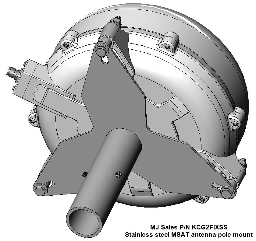 MSAT antenna pole mount for MSAT-G2 MSATe Cobham Explorer Hughes C11