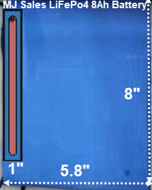 LiFeP04 ultra flat 12 volt battery