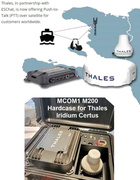 ESChat Iridium Certus Push-To-Talk PTT Thales MCOM1 hard cases