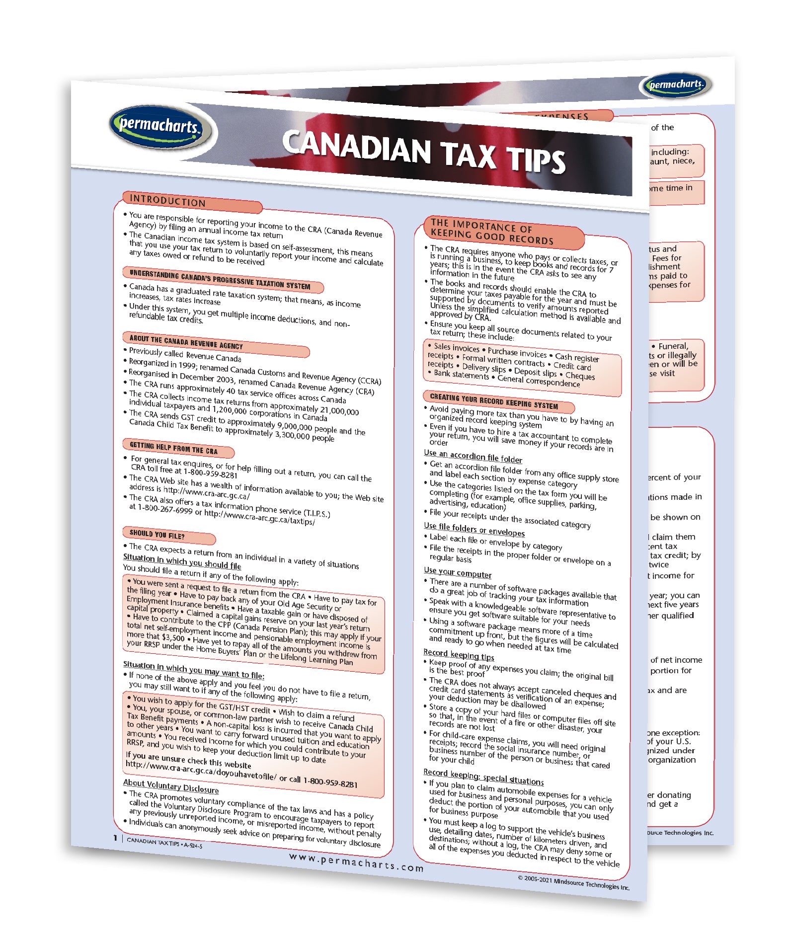 tax return cheat sheet