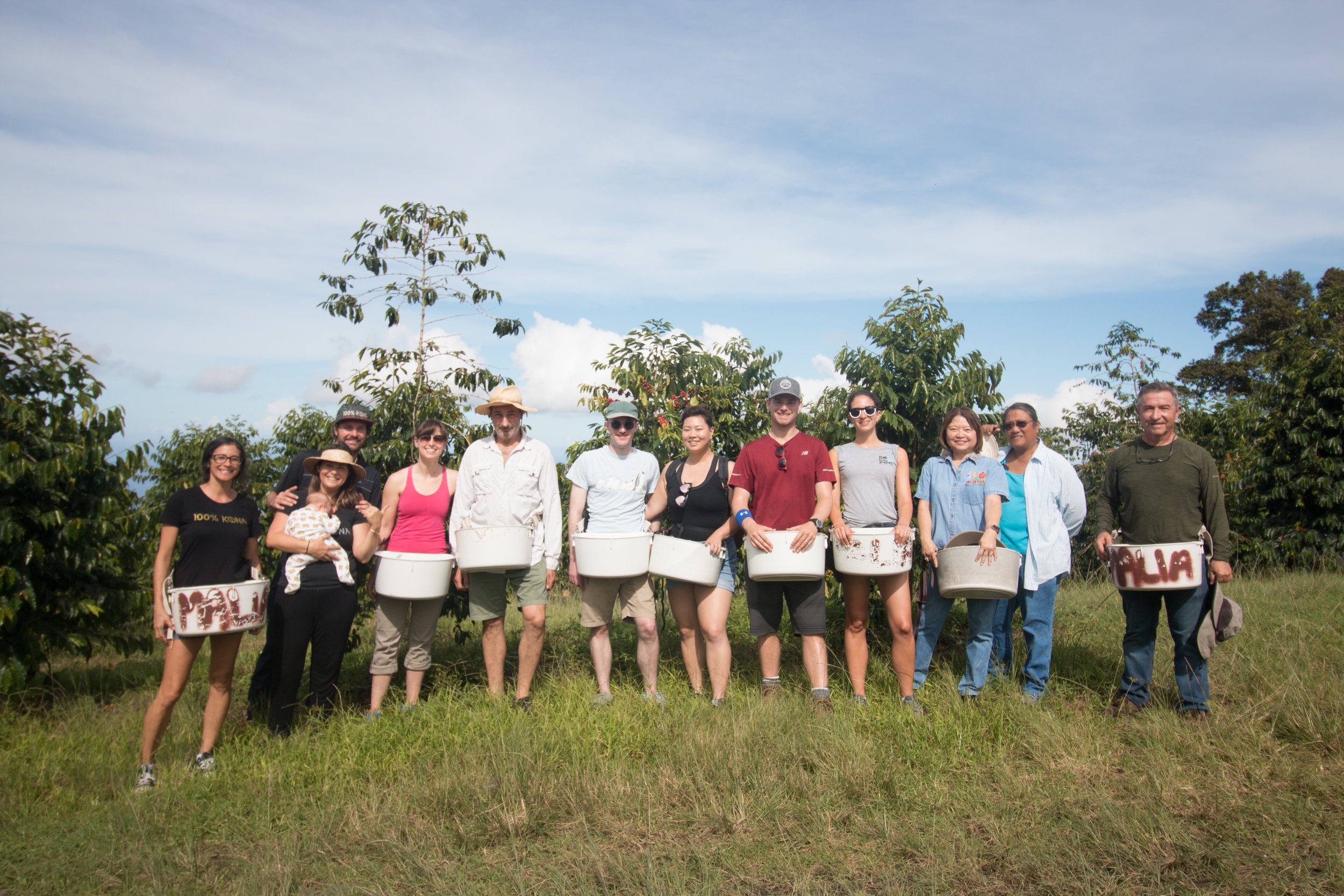 From left to right)Cherie, Malia holding Baby Lilia, Leighton, Bernadette, Chris, Steven, Sidney, Matt, Sofia, Jan, Norma, and Arturo. PHOTO: Chance Ortiz