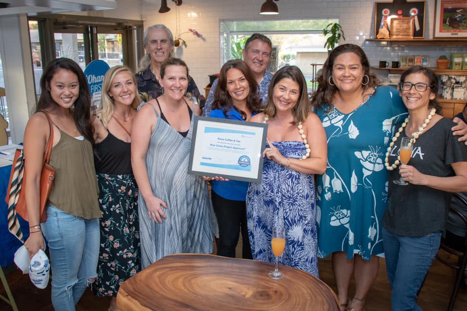 L-R: Michelle Nip, Kayla Dong, Franz Weber, Stephanie Daniels, LeeAnn Heely, Will Rolston , Malia Bolton Hind, Kirsten Kahaloa, Cherie Griffore. PHOTO: Blue Zones Project