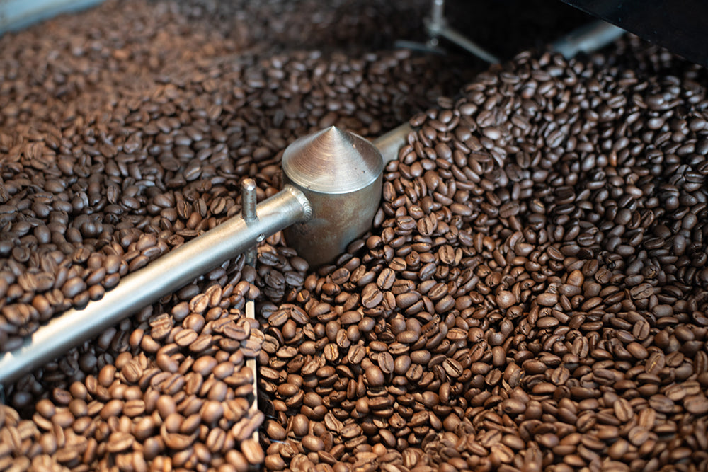 Kona Coffee and Tea coffee beans being roasted. PHOTO: Blake Wisz