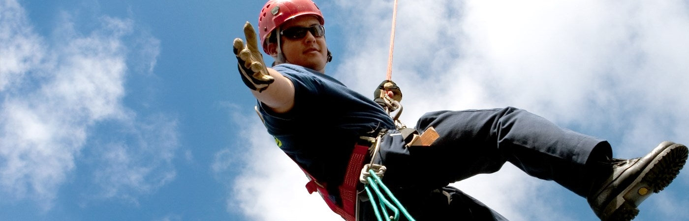 Hawaii County Firefighter training in rappelling. PHOTO: The Daniel R. Sayre Memorial Foundation