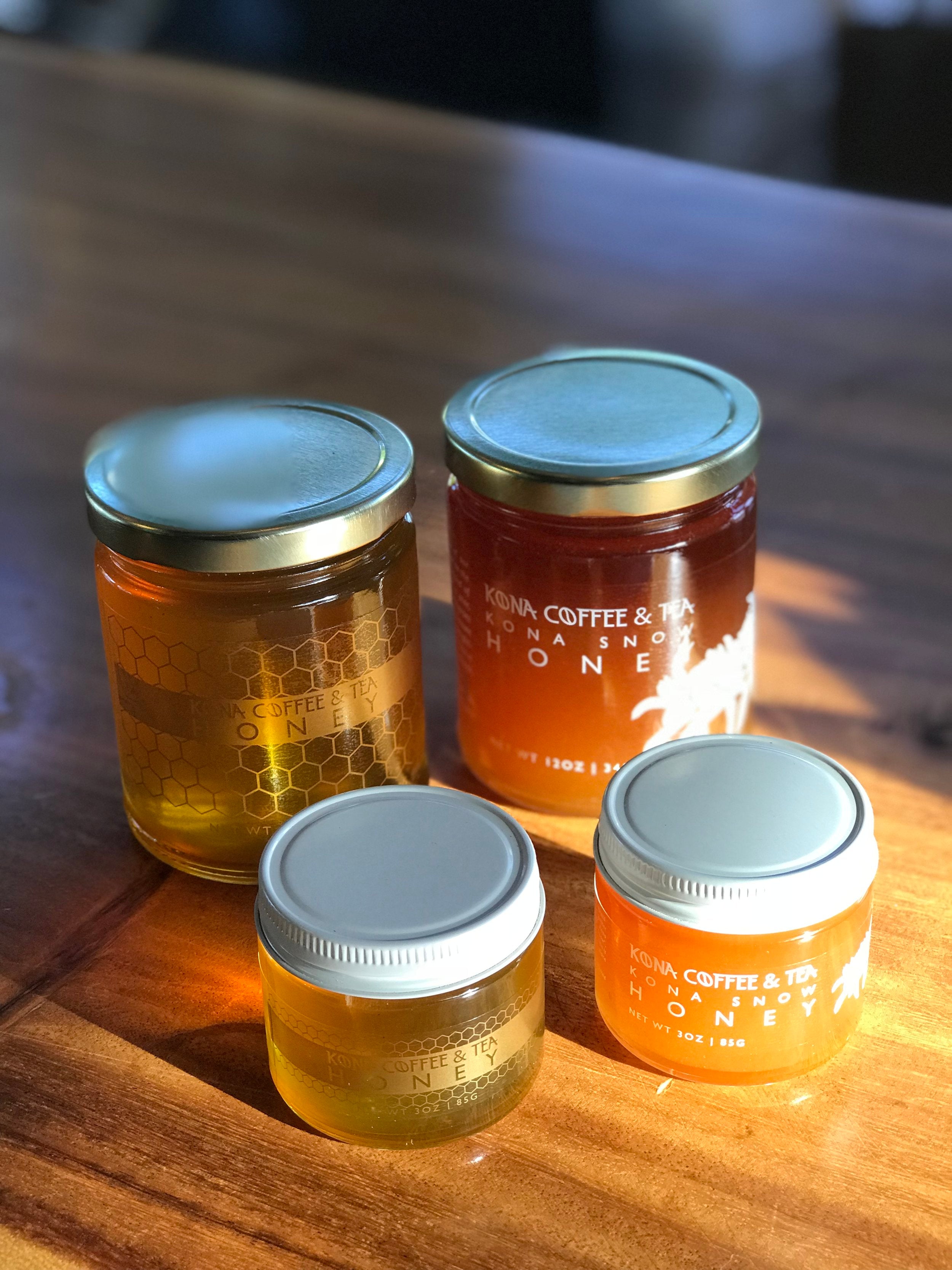 We offer two kinds of honey: a Mixed Blossom and Kona Snow (only harvested when the Kona coffee flowers are in bloom for a few months a year).&nbsp;PHOTO: Chance Punahele&nbsp;