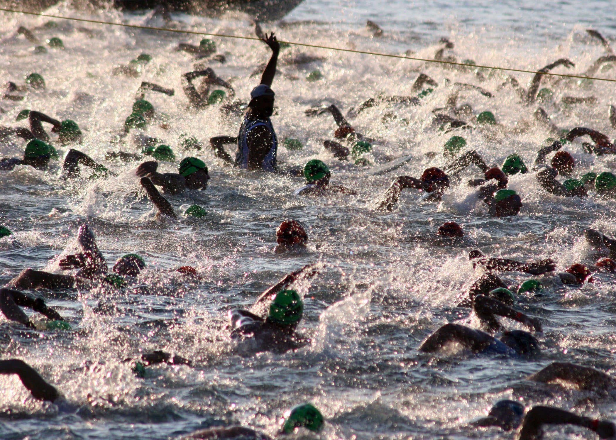 It all starts with the swim in Kailua Bay.&nbsp;