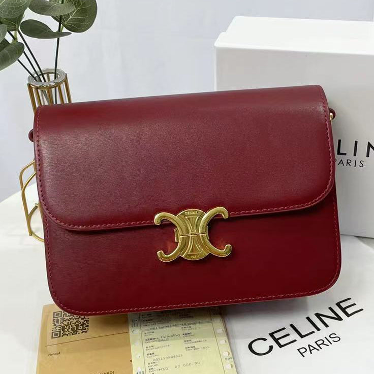 Celine 2023 New Popular Women's Leather Crossbody Bag Should