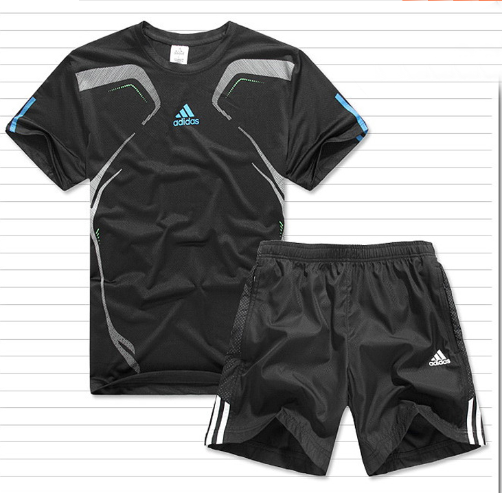 Adidas New Fashion Casual Women Men Short Sleeved T-shirt Shorts Summer Two-Piece Set