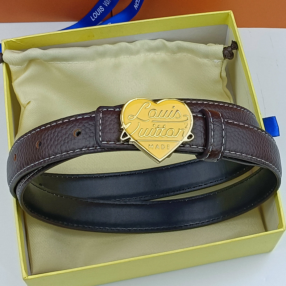 LV New Women's Fashion Exquisite Buckle Genuine Leather Belt