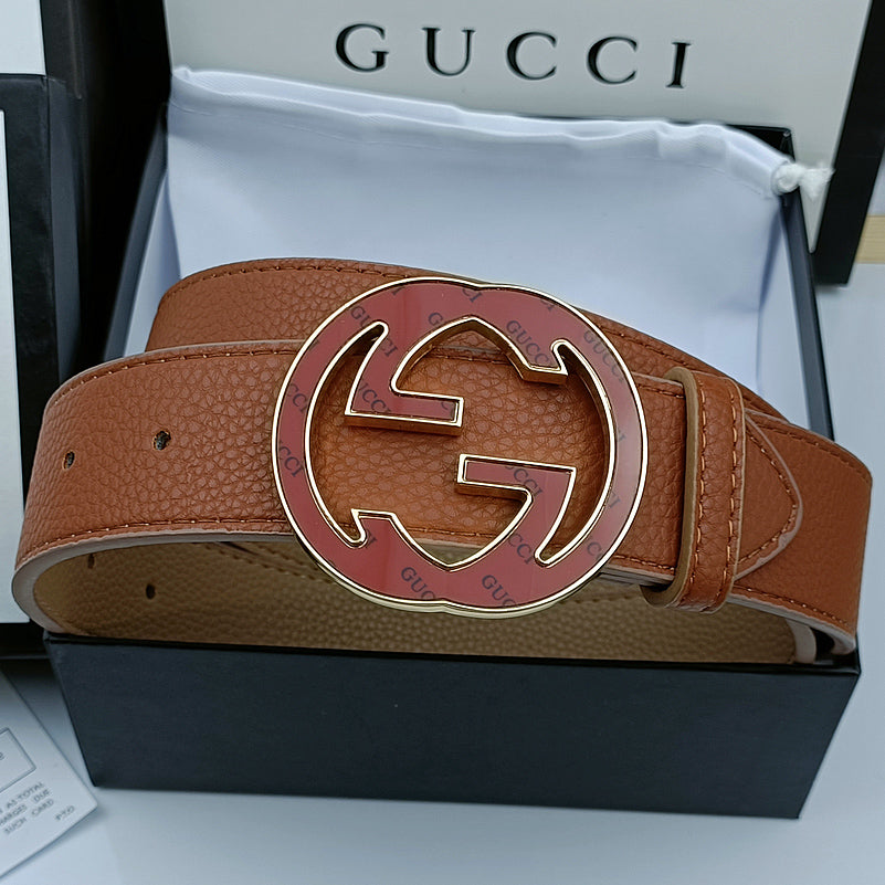 GG New Women's and Men's Fashionable And Exquisite Buckle Genuine Leather Belt