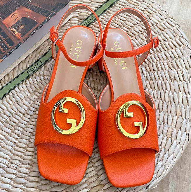 GG Top New Women's Fashion Flat Bottom Leather Slippers and 