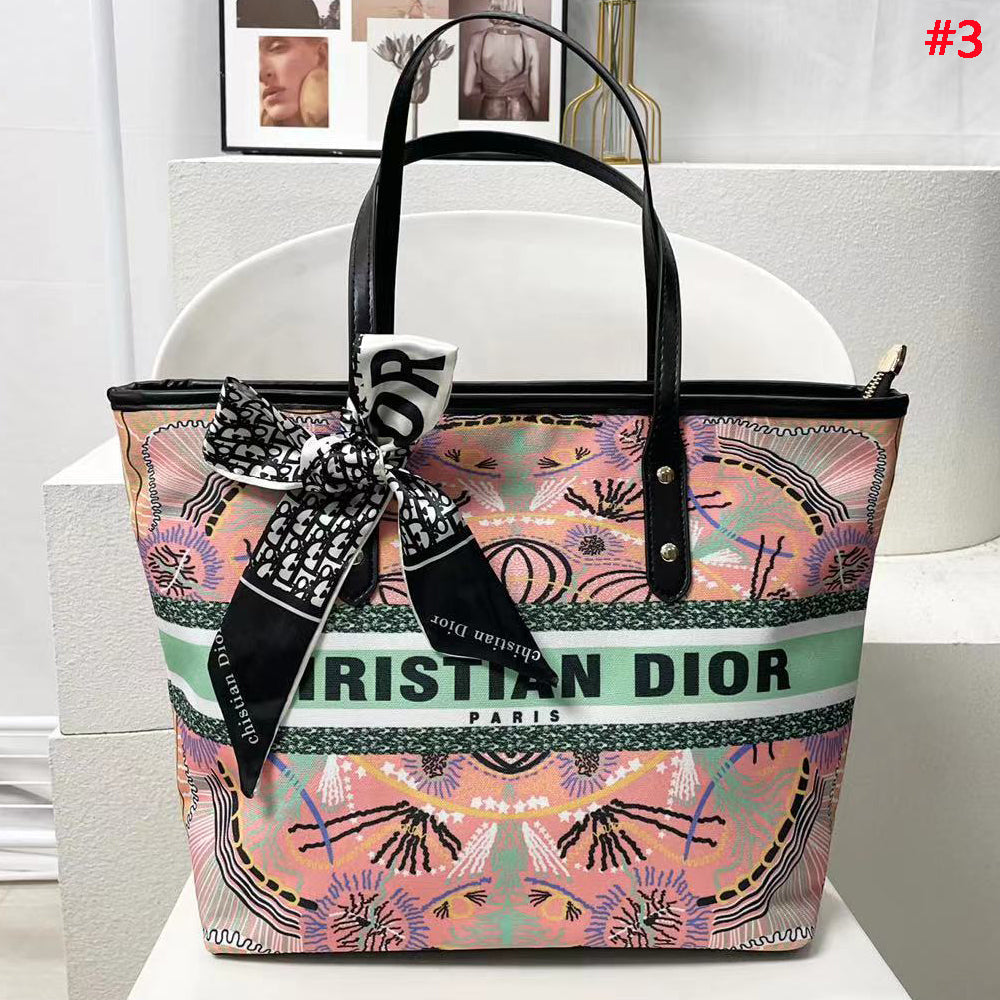 Dior New Popular Women's Leather Handbag Tote Bag Shoulder B