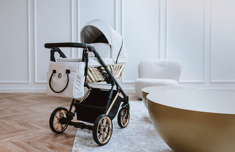 The Kunert Ivento Glam Stroller in a room