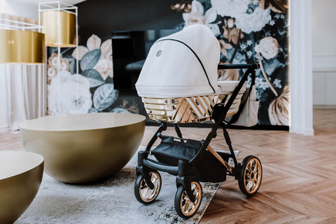 The Kunert Ivento Glam Stroller in an elegant room.