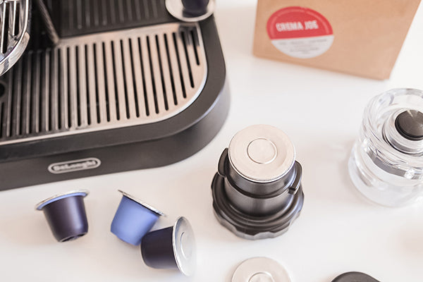 Bluecup refillable coffee capsules are the best pods for Nespresso Essenza mini machines