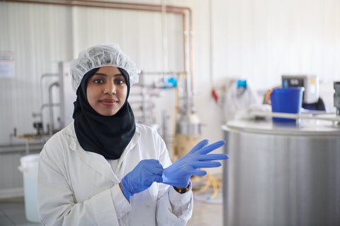 Women wearing gloves