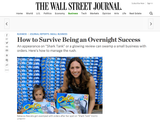Rebecca Rescates 4th feature in The Wall Street Journal, "How to Survive Being an Overnight Success"