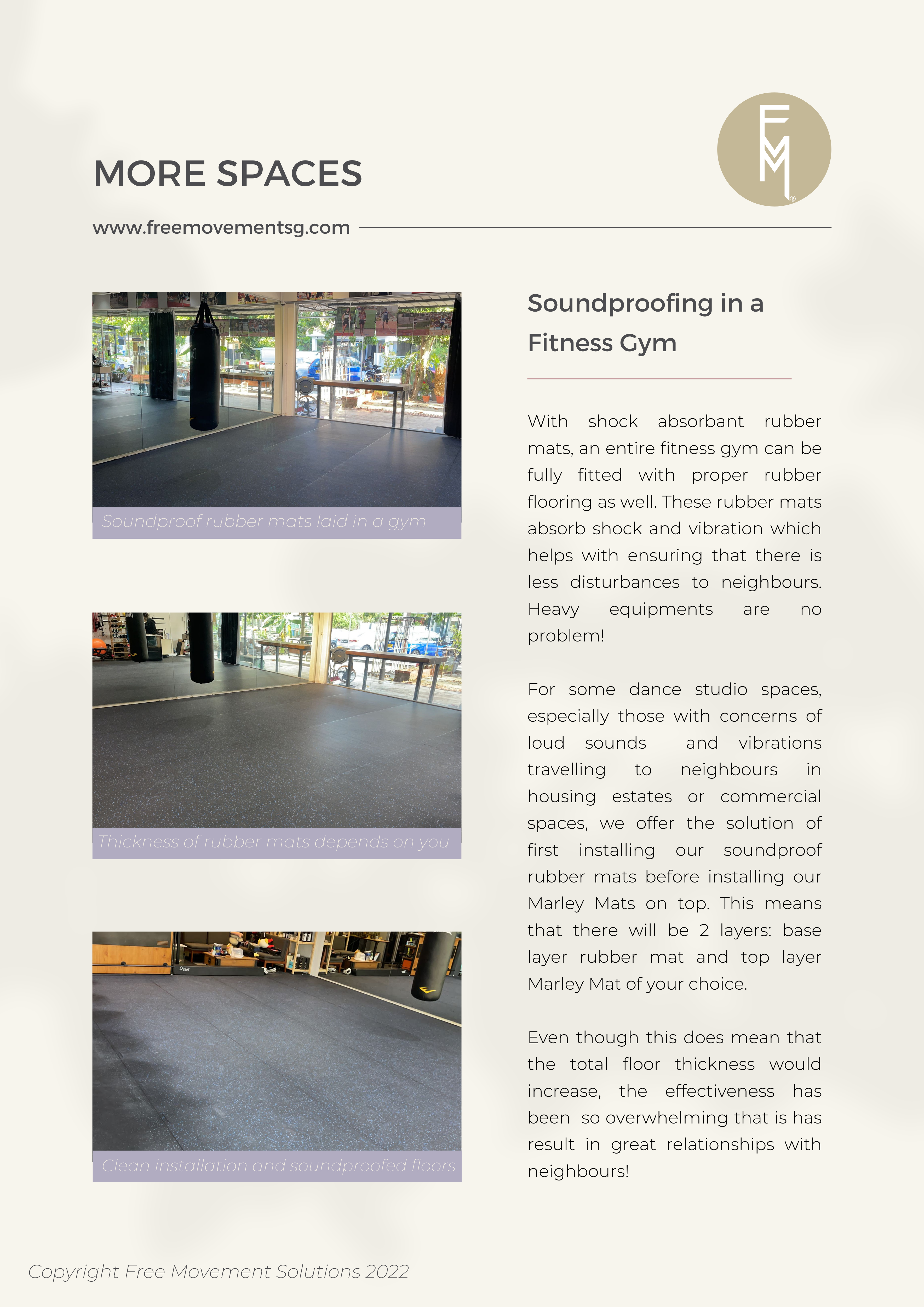 soundproof rubber floor gym mat free movement anti vibration