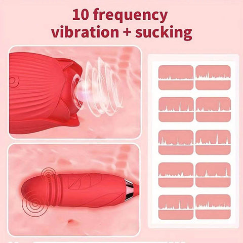 rose toy clit sucker vibrator red