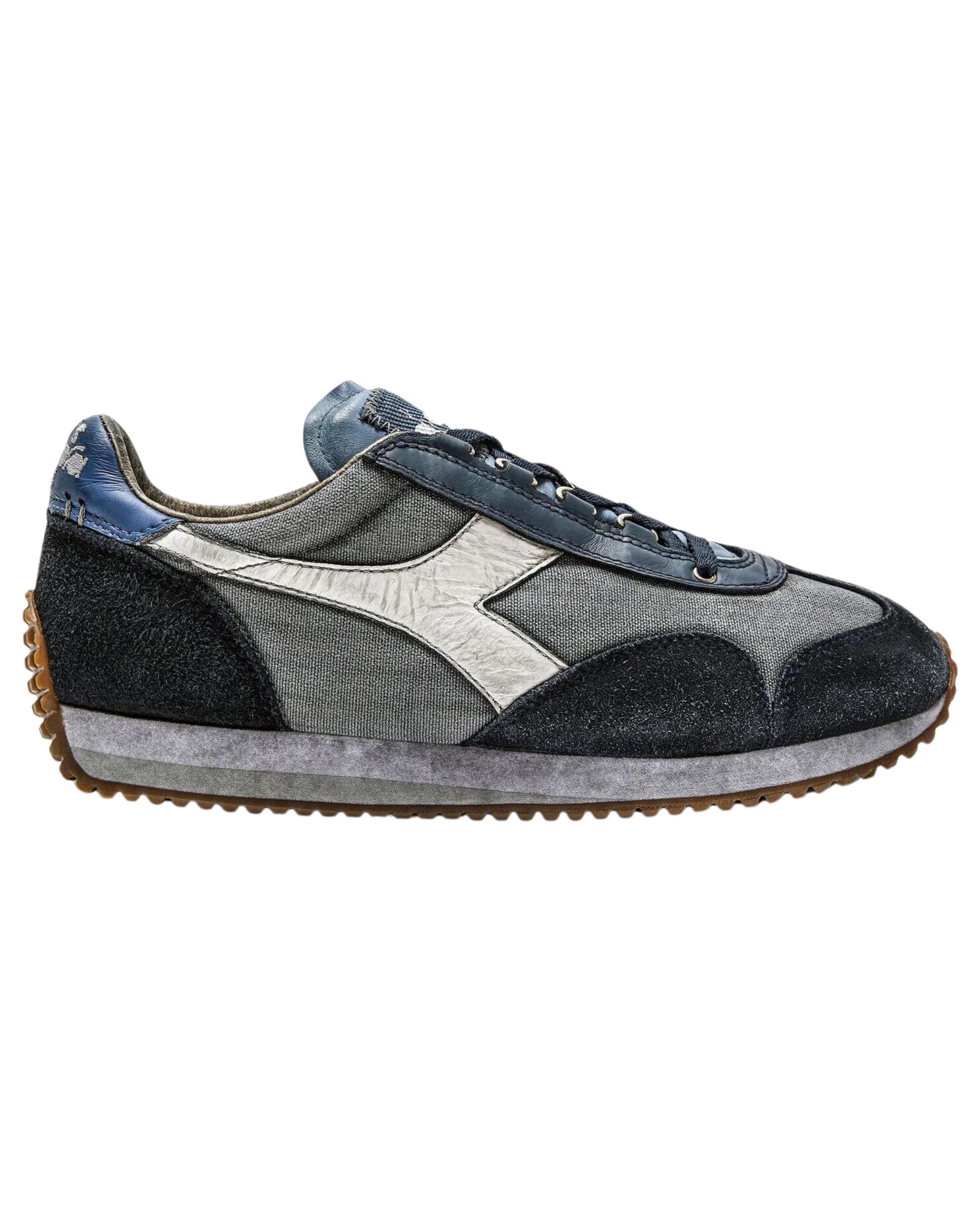 Pre-owned Diadora Heritage Shoes Equipe H Dirty Stone Wash Evo Trainers Leather Blend