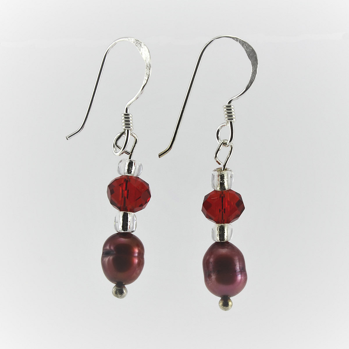 SWE0017RE - SOPHIE - Red Freshwater Pearl Drop Earrings – Fatlip