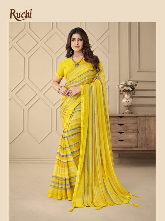 Fancy Tassels Chiffon Saree