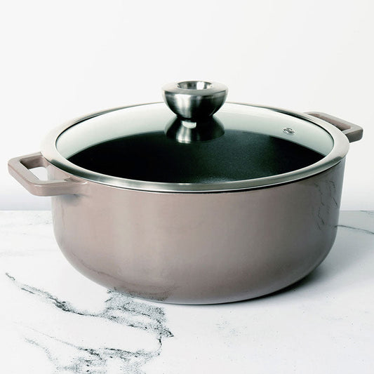 Meyer Grey Enamel Cast Iron Sauteuse | Safe For All Cooktops | 10 Inches