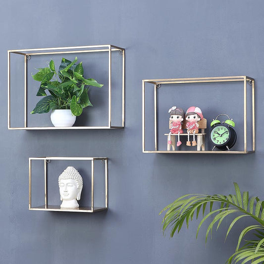 Trio's Metallic Shelves | Set of 3 | Multiple Colors