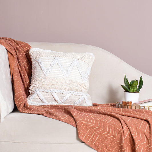 Cable Knit Patterned Cushion Cover