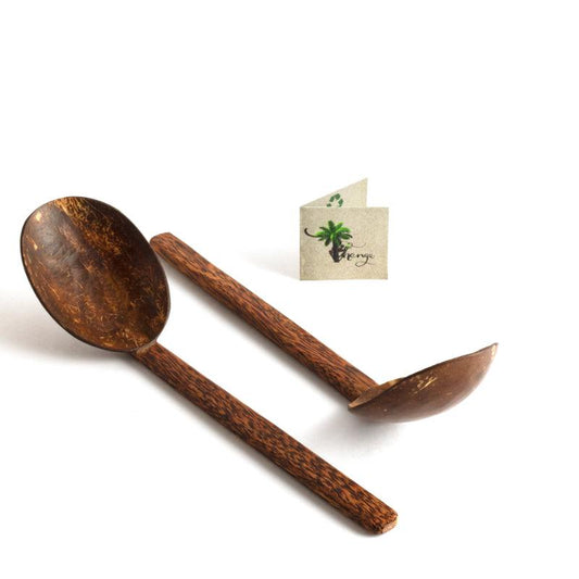 Natural Handmade Coconut Shell Serving Spoons