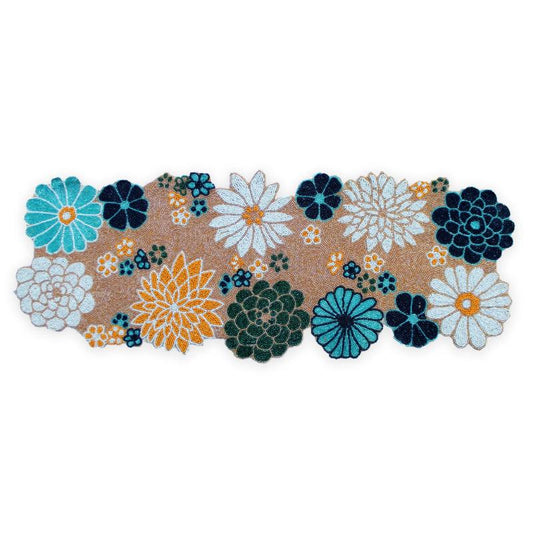 Botanical Embroidered Table runner | 36x13 Inches