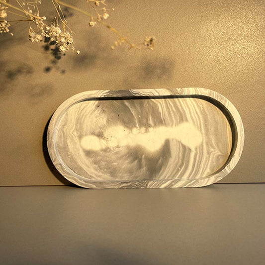 Grey Statuario Ovoid Tray